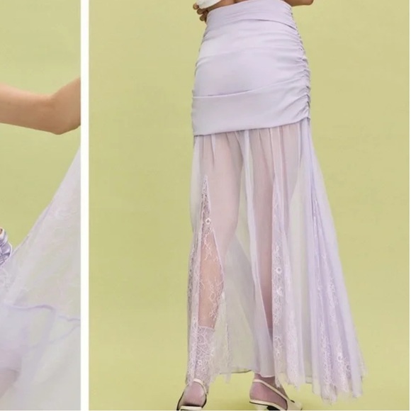 Mare Mare for Anthropologie Sheer Lace Skirt - Picture 2 of 9
